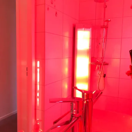 De Elysium 4-persoons Met Bubbelbad Binnen En Buiten Hotspring Bad, Sauna, Sunshower, Stadstuin, Wifi Semesterbostad